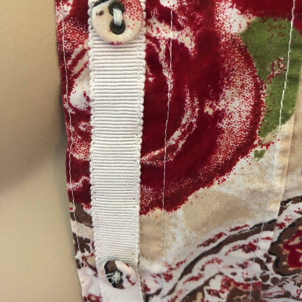 SOLD🟣 Charter Club 100% Cotton Blouse Button Down Floral - Picture 9 of 9